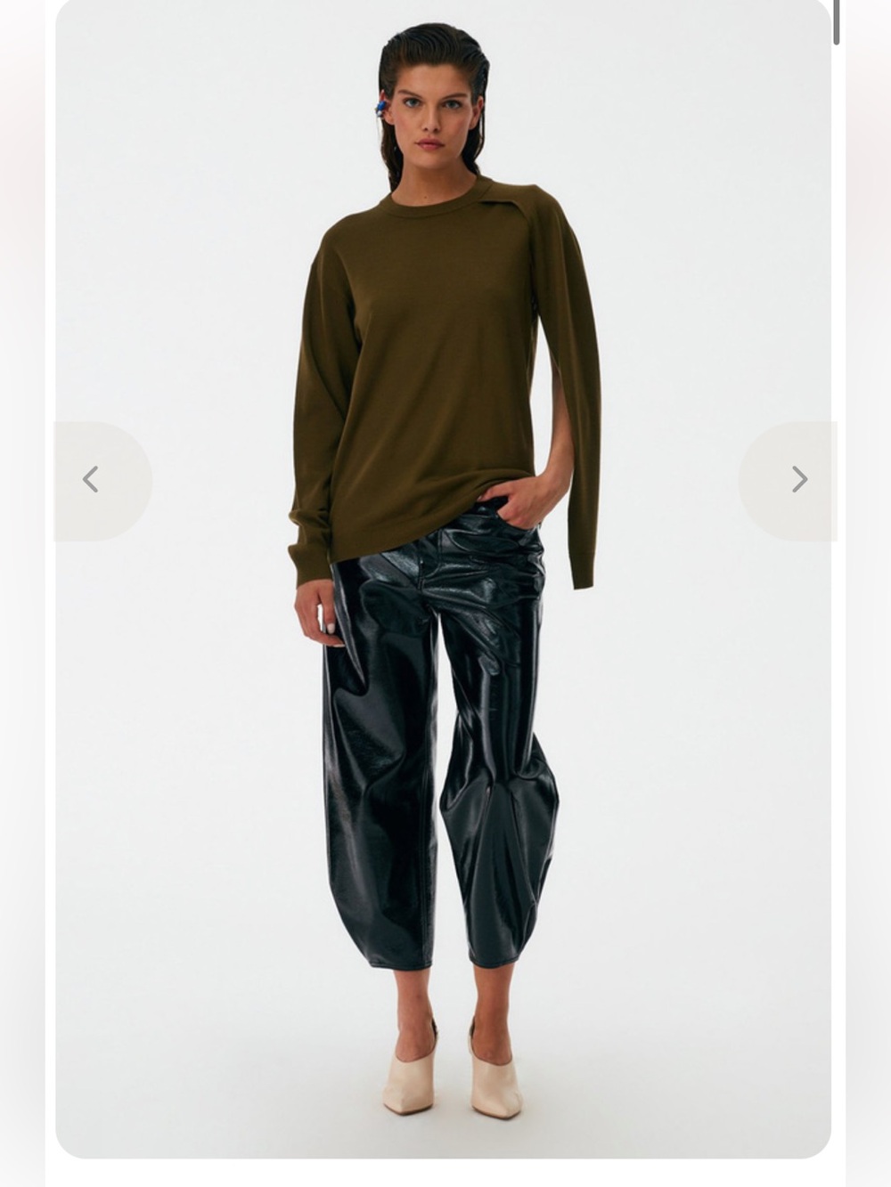 Tibi Faux Patent Brancusi